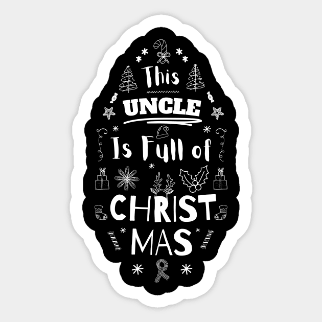 Jolly Uncle Typography Sticker by DaShirtXpert